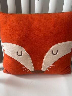 Target Orange Fox Face Throw Pillow